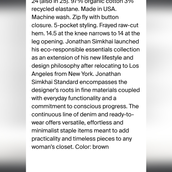 Women's Johnathan Simkhai River Brown high-waist Straight Crop Fringe Jeans - Picture 8 of 9